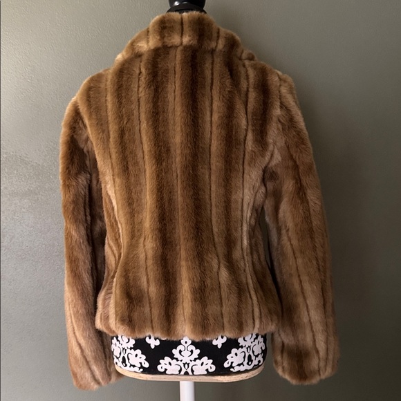 LOFT Tan Faux Fur Jacket - Picture 2 of 9